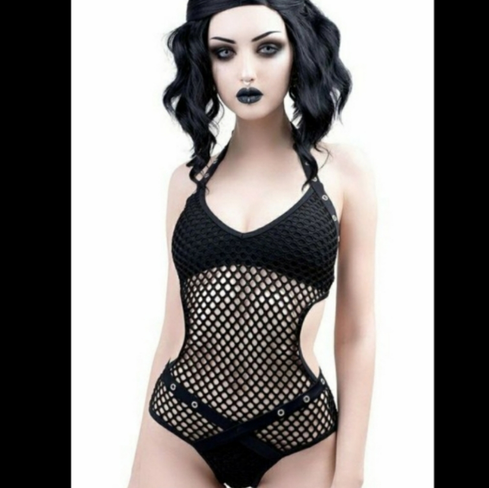 ISO Killstar Fishnet Shena Monokini